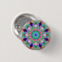 Kleine farbige Psychedelic Dreamy Mandala Schaltfl