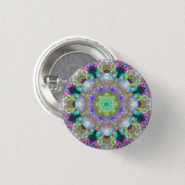 Kleine farbige Psychedelic Dreamy Mandala Schaltfl Button