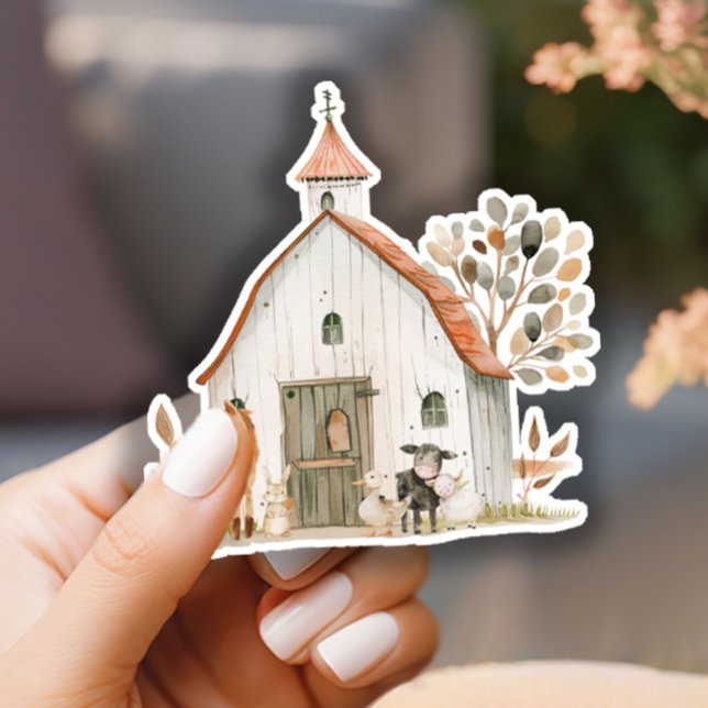 Kleine Farm Kinderzimmer Tiere Kinderdusche Aufkleber (Von Creator hochgeladen)