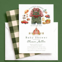 Kleine Farmer-Baby-Party-Einladung