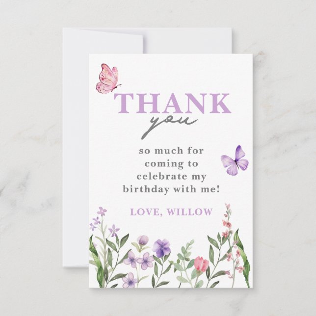 Kleine Favoriten für digitale Wildblume herunterla Einladung (Vorderseite)