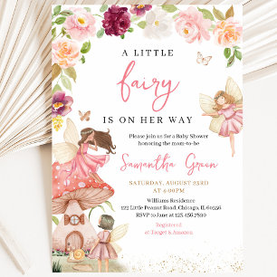 Kleine Feen-Baby-Party Einladung