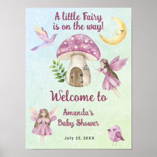 Kleine Feen Whimsical Baby Shower Willkommen Poster