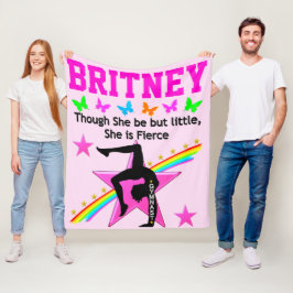 KLEINE FIERCE GYMNAST PERSONALISIERT FLEECKET FLEECEDECKE