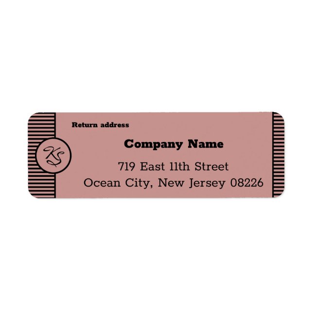 Kleine Firma mit eigenem Text und Initialen für Sc (Vorne)