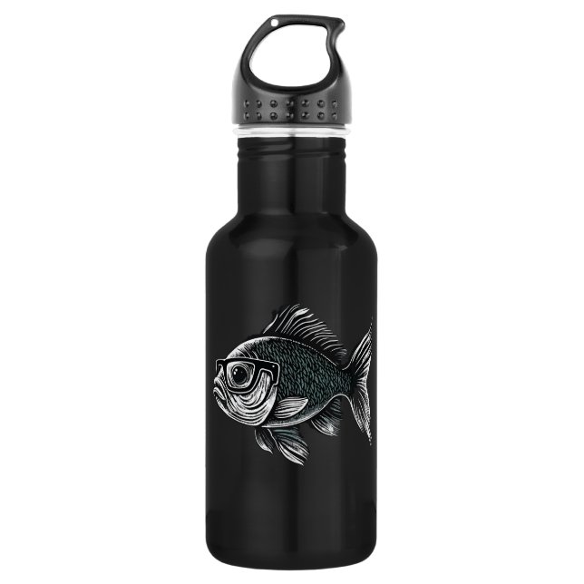 Kleine Fischflasche Edelstahlflasche (Vorderseite)