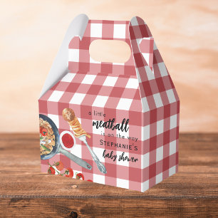 Kleine Fleischbällchen sind auf dem Weg Italienisc Geschenkschachtel