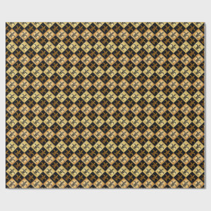 Kleine Fleur-de-Lis-Fliese Geschenkpapier