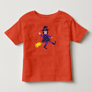 Kleine fliegende Hexe Kleinkind T-shirt