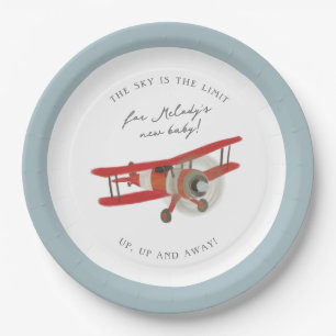 Kleine Flieger-Baby-Party Pappteller