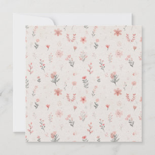 Kleine florale quadratische Einladung