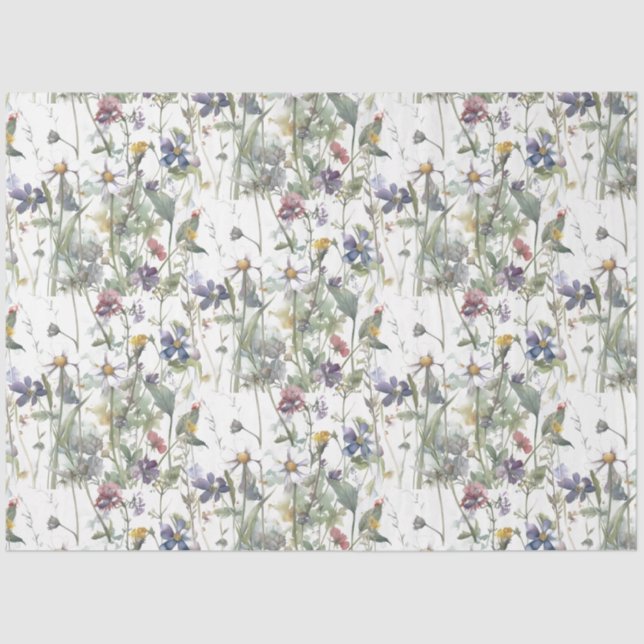 Kleine Florals Dekoupage Tissue Seidenpapier (Vorderseite)