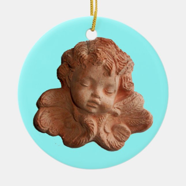 KLEINE FLORENTINE ANGEL KERAMIK ORNAMENT (Vorne)