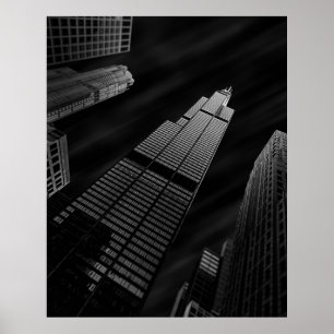 KLEINE FOTOGRAFIE DES CURTAIN WALL GEBÄUDE POSTER