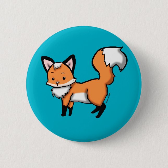 Kleine Fox-Knöpfe Button (Vorderseite)