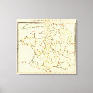 Kleine französische Fluss-Kontur Leinwanddruck