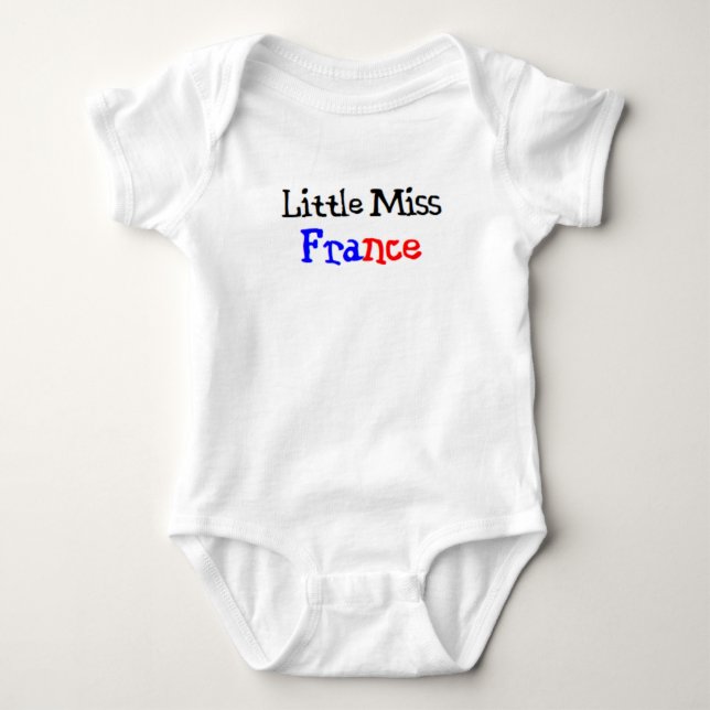kleine französische Miss Baby Strampler (Vorderseite)
