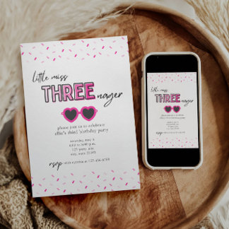 Kleine Frau Drohenager 3. Geburtstagseinladung Einladung