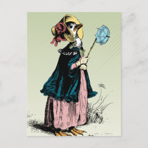Kleine Frau Ente Postkarte