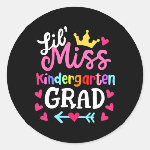 Kleine Frau Kindergarten Letzten Schultag 2025 G Runder Aufkleber