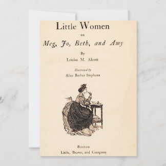 Kleine Frauen Vintage Note Card Dankeskarte