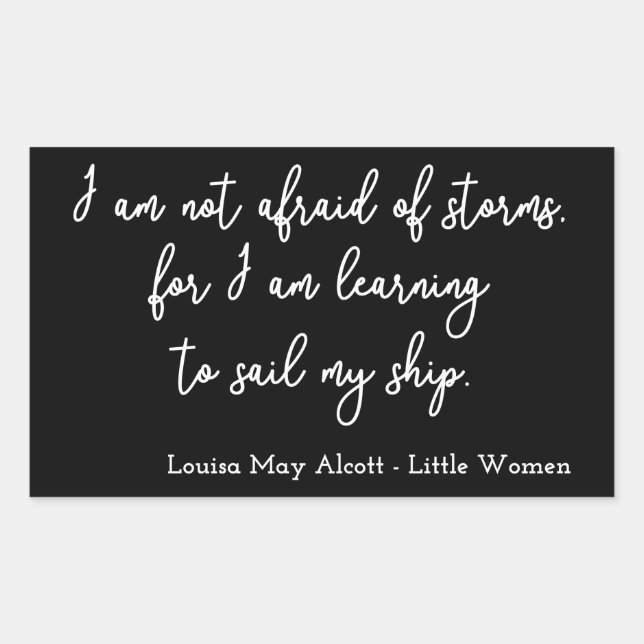 Kleine Frauen Zitat I - Handwriting Style Rechteckiger Aufkleber (Vorderseite)