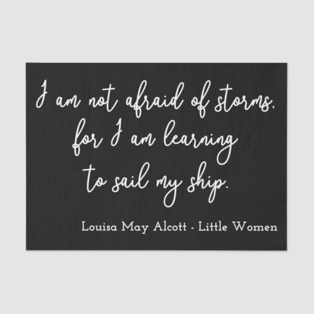 Kleine Frauen Zitat I - Handwriting Style Seidenpapier (Vorderseite)