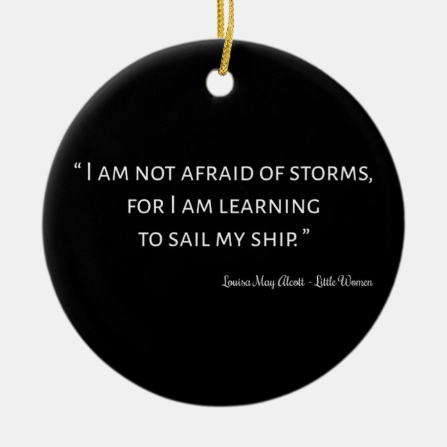 Kleine Frauen Zitat I - Klassischer Stil Keramik Ornament (Vorne)