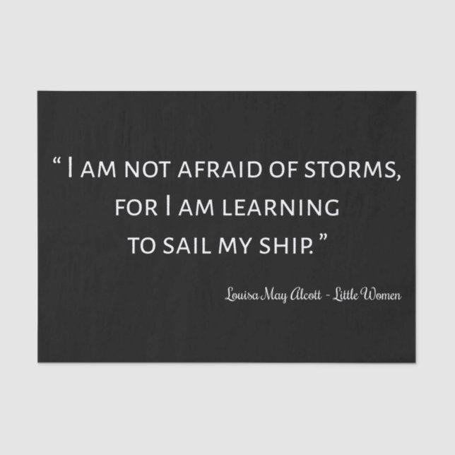 Kleine Frauen Zitat I - Klassischer Stil Seidenpapier (Vorderseite)