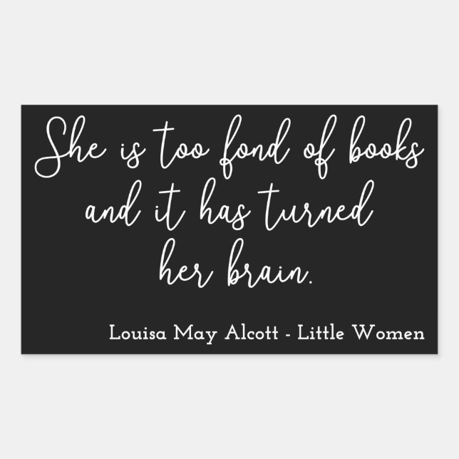 Kleine Frauen Zitat II - Handschriftenstil Rechteckiger Aufkleber (Vorderseite)