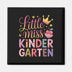 Kleine Fräulein Kindergarten Mädchen Kinder Zurück Magnet