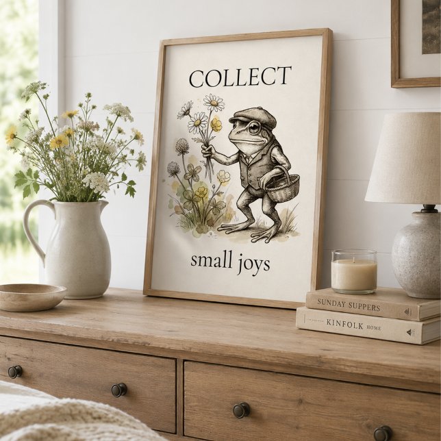  "Kleine Freuden sammeln" Froschposter  Poster (Von Creator hochgeladen)