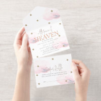 Kleine Frieden des Himmels Rosa Wolken-Baby-Party-