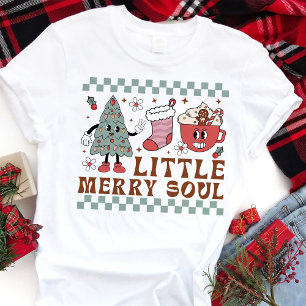 Kleine Fröhliche Seele Retro Weihnachten Tri-Blend Shirt
