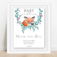 Kleine Fuchs Babydusche - Mama-Osa Bar Poster