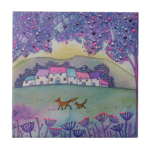 Kleine Füchse Fliese