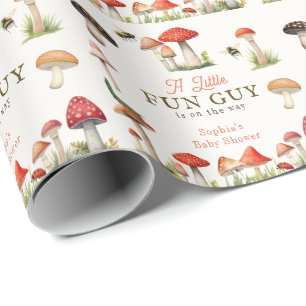 Kleine Fun Guy Pilz Biene Junge Baby Shower Geschenkpapier