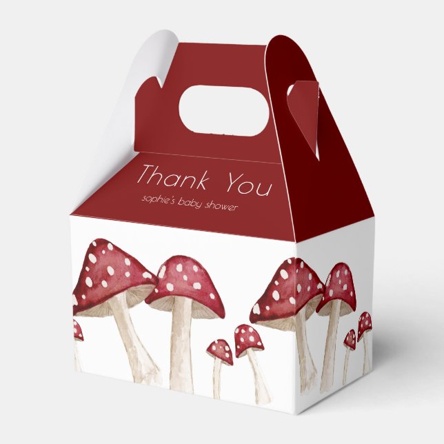 Kleine Fun Typ Red Woodland Mushroom Kinderdusche Geschenkschachtel (Vorderseite)