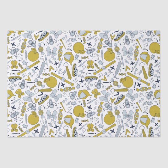 Kleine Funny School Dinge Seidenpapier (Vorderseite)