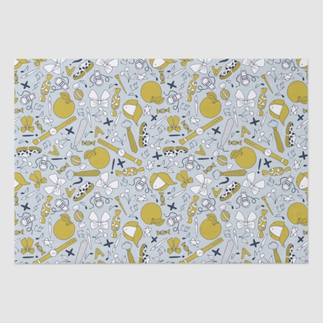 Kleine Funny School Dinge Seidenpapier (Vorderseite)