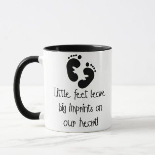 Kleine Füße Große Eindrücke Schwarz Tasse