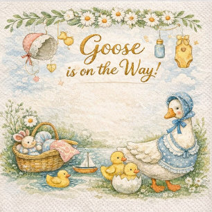 kleine Gans ist auf dem Weg  Serviette