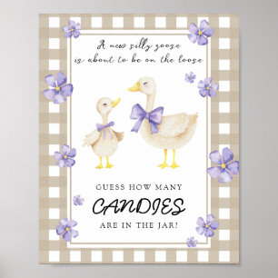 Kleine Gans - raten Sie, wie viele Bonbons es gibt Poster