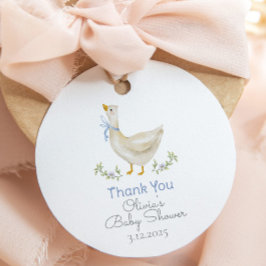 Kleine Gänse Aquarell Babydusche Danke Geschenkanhänger