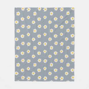 Kleine Gänseblümchen - staubgrau Fleecedecke