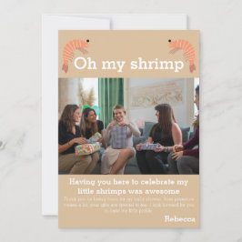 Kleine Garnelendusche Dankeskarte