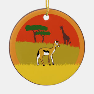 Kleine Gazelle Keramikornament