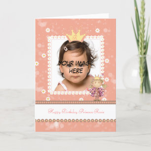 kleine Geburtskarte der Prinzessin - niedliches Fo Karte