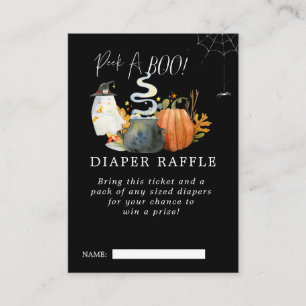 Kleine Geister-Baby-Party-Windel-Raffle-Ticket Begleitkarte