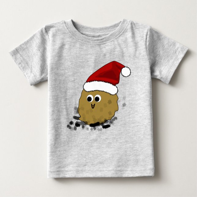 Kleine Gekackt Weihnachten Baby T-shirt (Vorderseite)